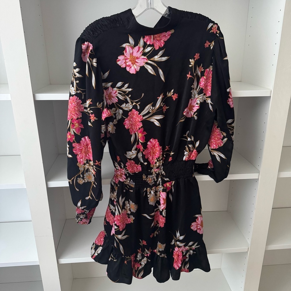 MISA Floral Iyana Tie-Neck Mini Dress - Picture 8 of 8